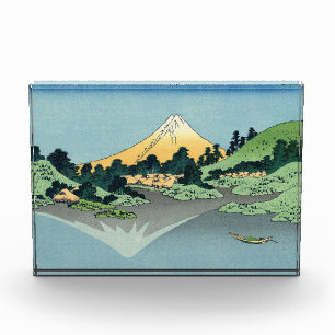 Bloque Para Fotos Hokusai Monte Fuji reflexiona en el lago Kawaguchi