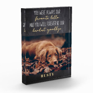 Bloque Para Fotos Homenaje favorito de Mascota de Adios Difícil