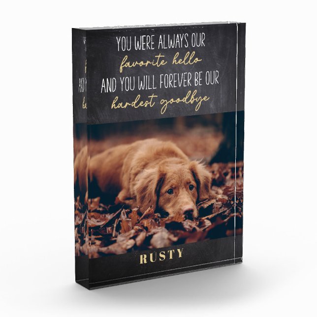 Bloque Para Fotos Homenaje favorito de Mascota de Adios Difícil (Izquierda)