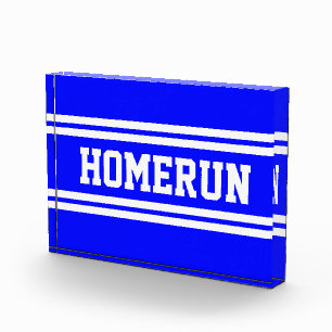 Bloque Para Fotos HOMERUN Azul Brillante Blanco Rayas de Carreras de