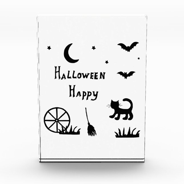 Bloque Para Fotos Horror de Black Happy Halloween (Anverso)