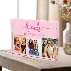 Bloque Para Fotos Hot Pink Friends 3 Photo Friendage Collage
