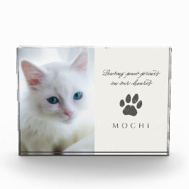 Bloque Para Fotos Huellas de patas de crema en nuestro corazón - Mem