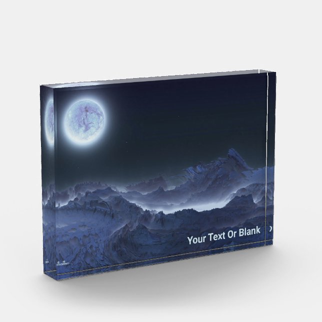 Bloque Para Fotos Icy Planet, Frozen Moon (Izquierda)