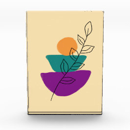 Bloque Para Fotos Ilustración boho de hojas