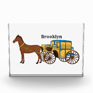Bloque Para Fotos Ilustracion de caballos y carruajes reales