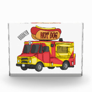 Bloque Para Fotos Ilustracion de camión de comida para perros calien
