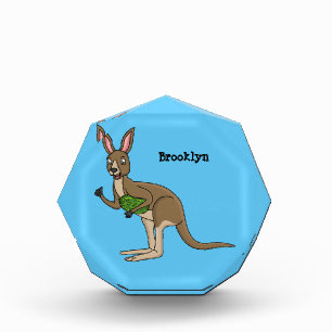 Bloque Para Fotos Ilustracion de canguro australiano bastante feliz
