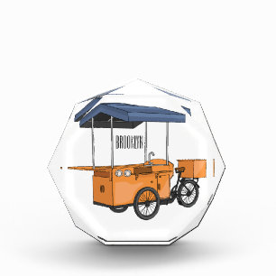 Bloque Para Fotos Ilustracion de carrito de comida para bicicletas p