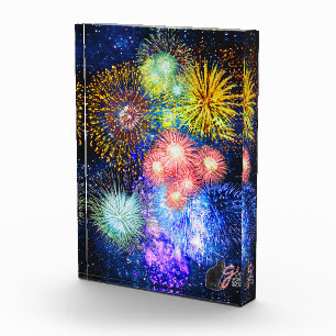 Bloque Para Fotos Ilustración de explosión de fuegos artificiales en