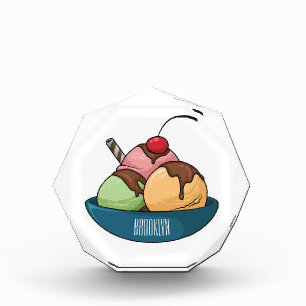 Bloque Para Fotos Ilustracion de helado personalizado