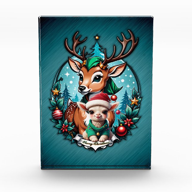 Bloque Para Fotos Ilustracion de Navidades alegres e invitantes (Anverso)