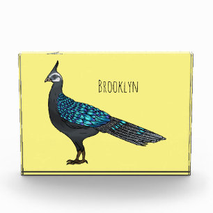 Bloque Para Fotos Ilustracion de pájaro faisán palawan personalizado