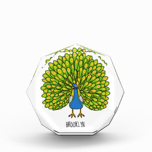 Bloque Para Fotos Ilustracion de pájaro pavo real