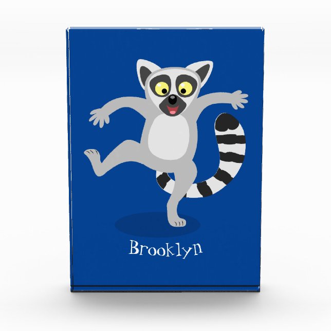 Bloque Para Fotos Ilustracion de personalizado bailador de lémur de  (Anverso)