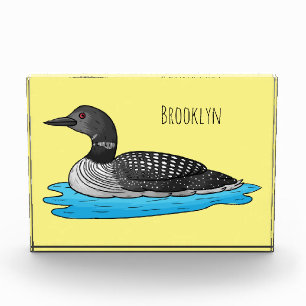 Bloque Para Fotos Ilustracion de personalizado de aves de Loon