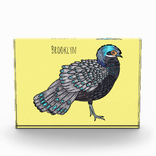 Bloque Para Fotos Ilustracion de personalizado de aves de pavo real