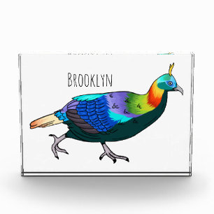 Bloque Para Fotos Ilustracion de personalizado de aves monales del H