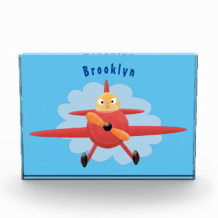 Bloque Para Fotos Ilustracion de personalizado de avión rojo que vue