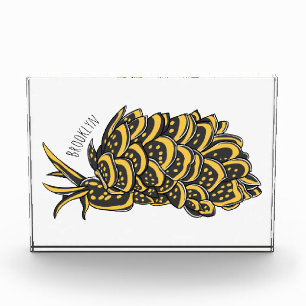 Bloque Para Fotos Ilustracion de personalizado de babuena dorada de