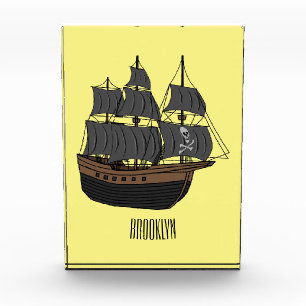 Bloque Para Fotos Ilustracion de personalizado de buques piratas