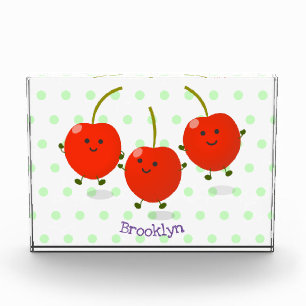 Bloque Para Fotos Ilustracion de personalizado de cerezas rojas de s