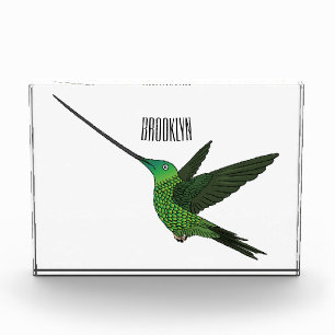 Bloque Para Fotos Ilustracion de personalizado de colibrí con moto d