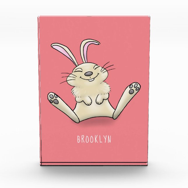 Bloque Para Fotos Ilustracion de personalizado de conejo de conejo d (Anverso)