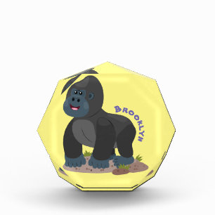 Bloque Para Fotos Ilustracion de personalizado de gorila grande y fe