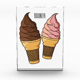 Bloque Para Fotos Ilustracion de personalizado de helado de cono