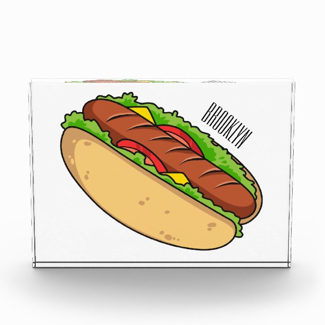 Bloque Para Fotos Ilustracion de personalizado de hot dog (Anverso)