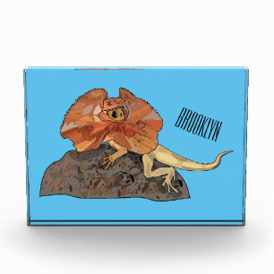 Bloque Para Fotos Ilustracion de personalizado de lagarto de cuello