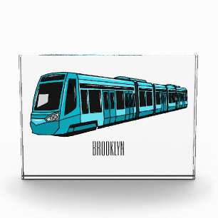 Bloque Para Fotos Ilustracion de personalizado de locomotora eléctri