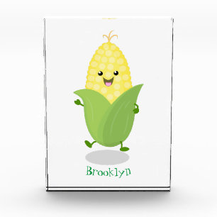 Bloque Para Fotos Ilustracion de personalizado de maíz feliz