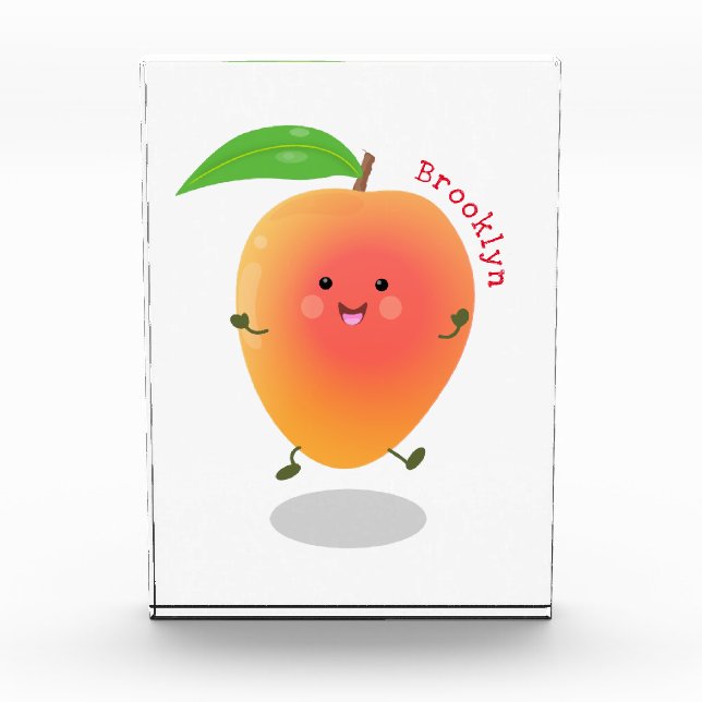 Bloque Para Fotos Ilustracion de personalizado de mango feliz (Anverso)