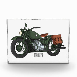 Bloque Para Fotos Ilustracion de personalizado de motocicleta de cru