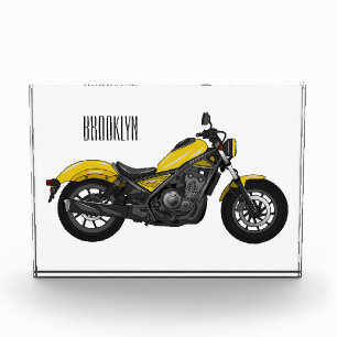 Bloque Para Fotos Ilustracion de personalizado de motocicleta de cru