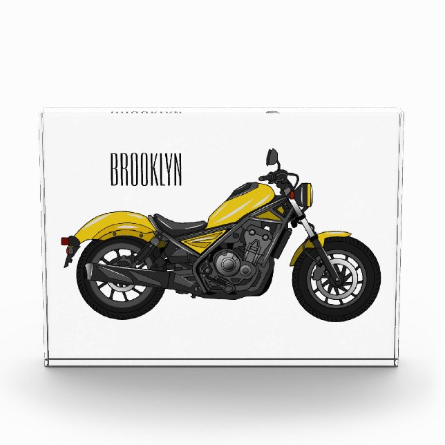 Bloque Para Fotos Ilustracion de personalizado de motocicleta de cru (Anverso)