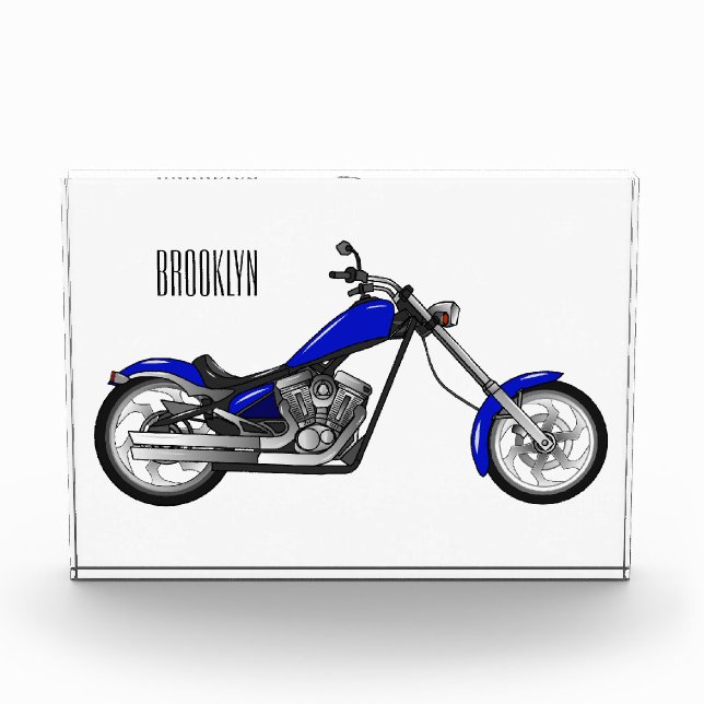 Bloque Para Fotos Ilustracion de personalizado de motocicleta de hel (Anverso)