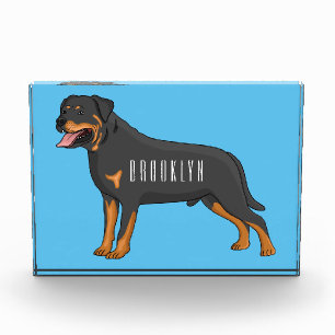 Bloque Para Fotos Ilustracion de personalizado de perro de Rottweile