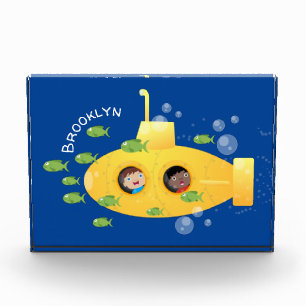 Bloque Para Fotos Ilustracion de personalizado de pescado submarino