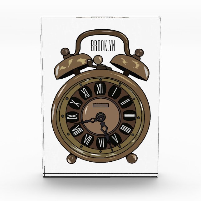 Bloque Para Fotos Ilustracion de personalizado de reloj de alarma (Anverso)