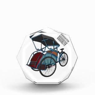 Bloque Para Fotos Ilustracion de personalizado de rickshaw en bicicl