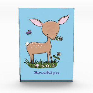 Bloque Para Fotos Ilustracion de personalizado de venado lindo y fel