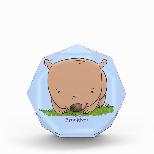 Bloque Para Fotos Ilustracion de personalizado de wombat para bebé l (Anverso)