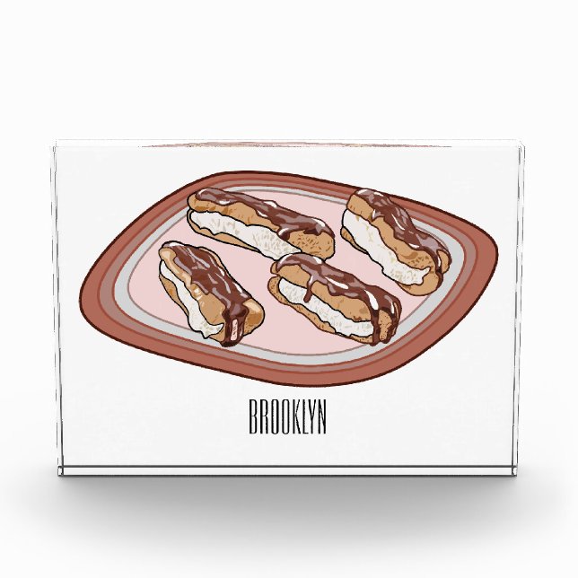 Bloque Para Fotos Ilustracion de personalizado eclair de chocolate (Anverso)