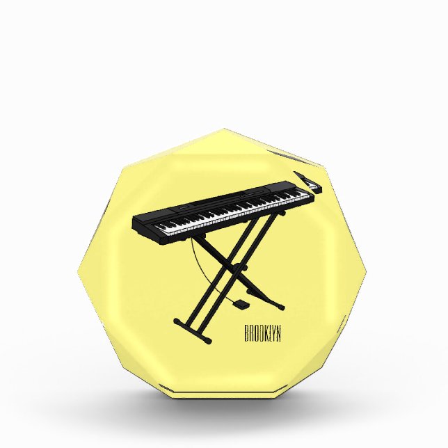 Bloque Para Fotos Ilustracion de piano personalizado de teclado (Anverso)