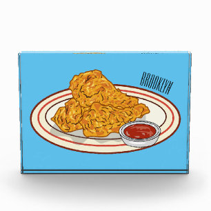 Bloque Para Fotos Ilustracion de pollo frito personalizado