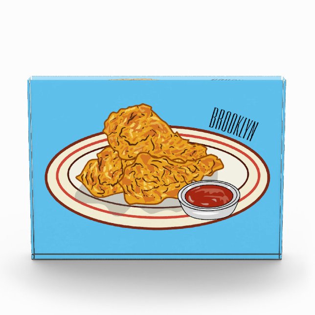 Bloque Para Fotos Ilustracion de pollo frito personalizado (Anverso)
