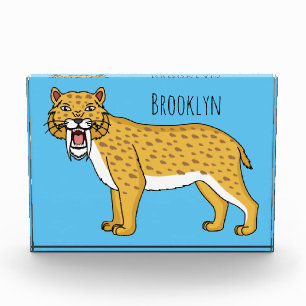 Bloque Para Fotos Ilustracion de tigre con dientes de saber